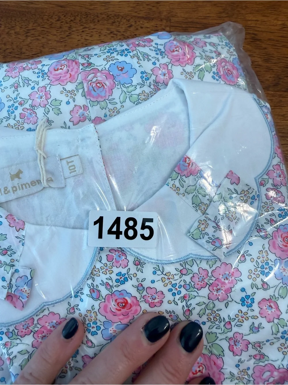 Sal & Pimenta Maryland Sprinkles Dress Blue Floral Peter Pan Collar Sz 10 NWT